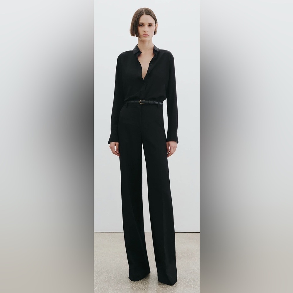 Nili Lotan Christophe Black Wool Trousers